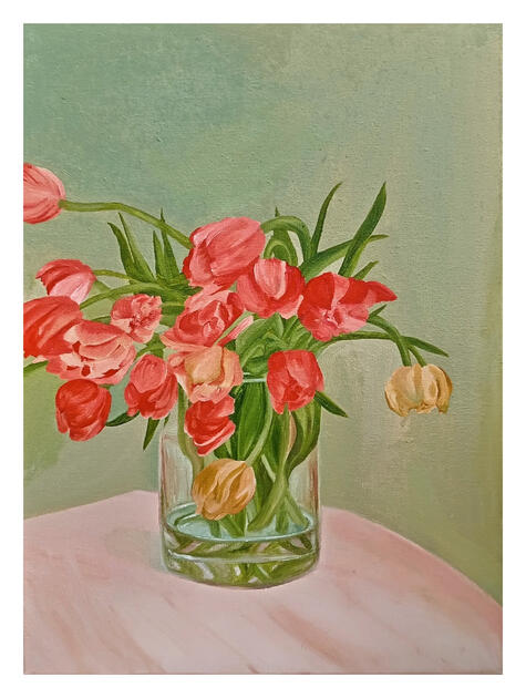 'Tulips in vase'